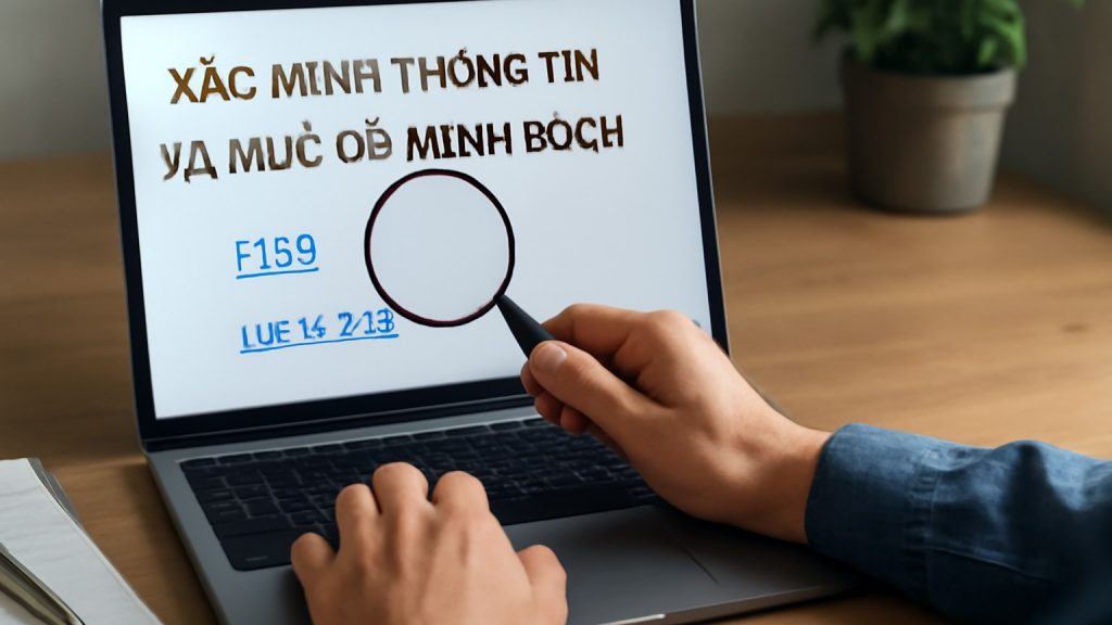 1) Xác minh thông tin và mức độ minh bạch Minh họa: 1) Xác minh thông tin và mức độ minh bạch
